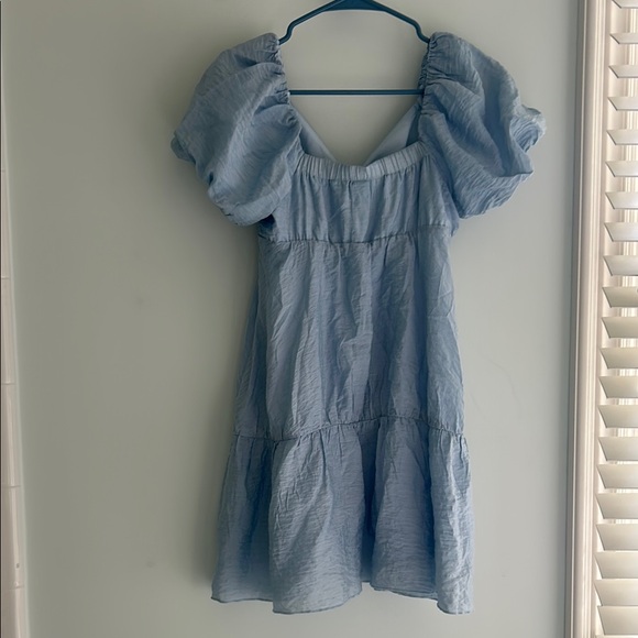 BDG Blue Ruched Ruffled Mini Sundress - Picture 2 of 2